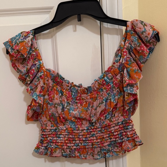Floral Ruffle Top - Multicolor - Picture 9 of 9